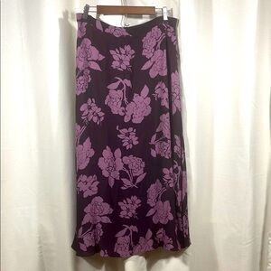 Sara Campbell Purple Midi A-Line Skirt 14